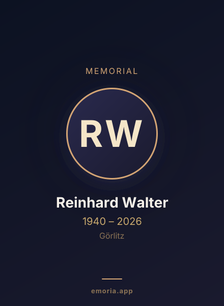 Memorial portrait of Reinhard Walter