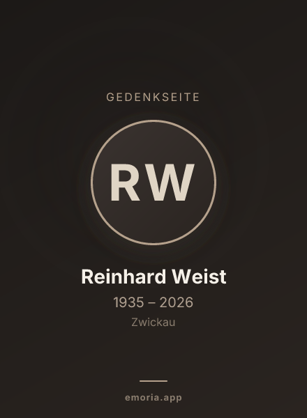 Gedenkportrait von Reinhard Weist