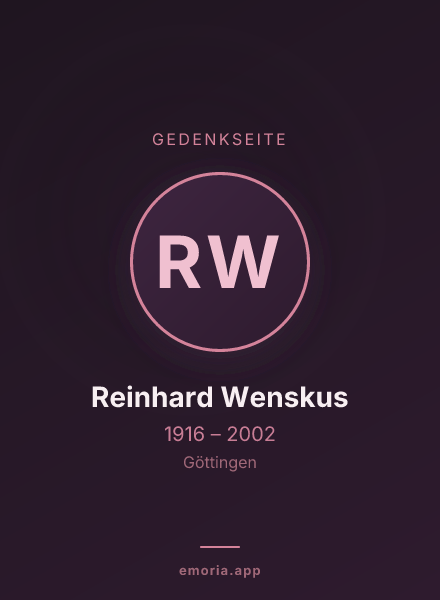 Gedenkportrait von Reinhard Wenskus