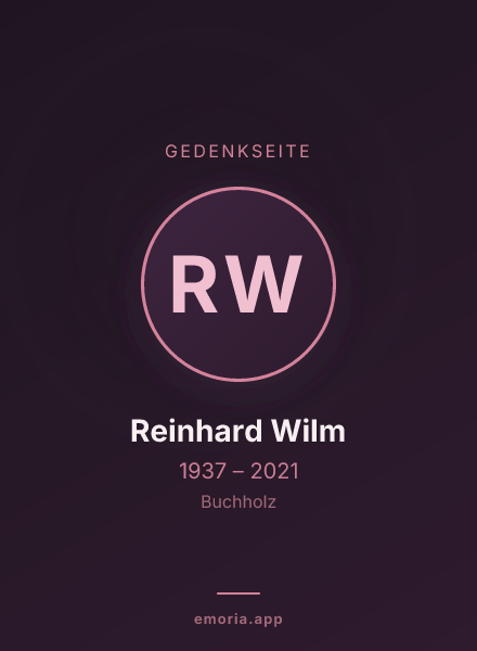 Gedenkportrait von Reinhard Wilm