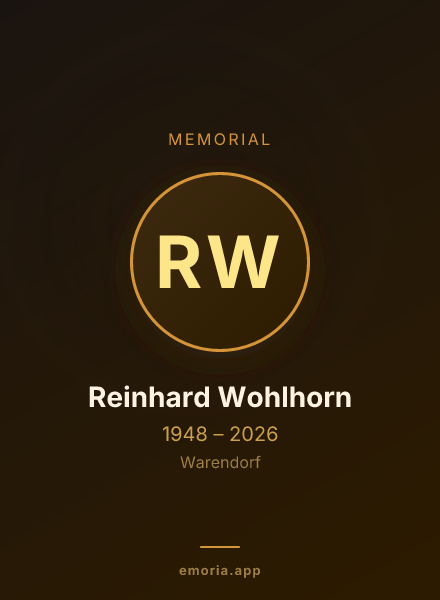 Memorial portrait of Reinhard Wohlhorn