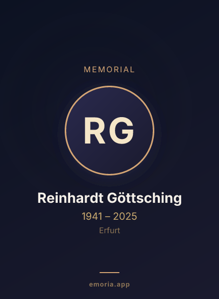 Memorial portrait of Reinhardt Göttsching