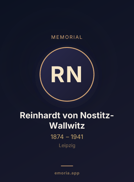 Memorial portrait of Reinhardt von Nostitz-Wallwitz
