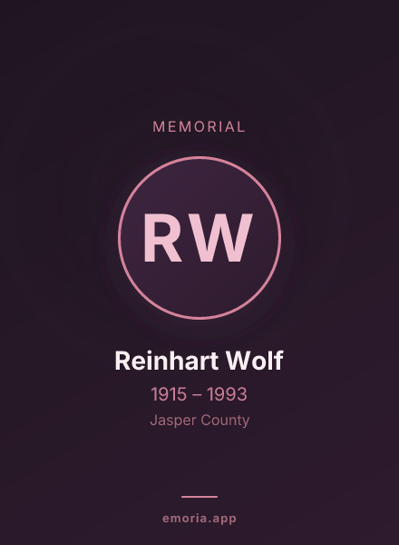 Memorial portrait of Reinhart Wolf