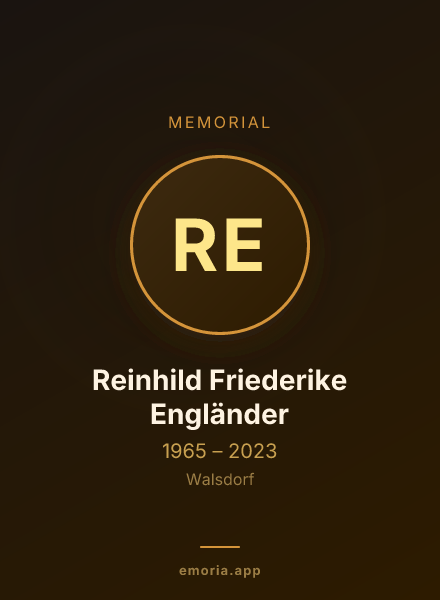 Memorial portrait of Reinhild Friederike Engländer