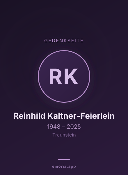 Gedenkportrait von Reinhild Kaltner-Feierlein