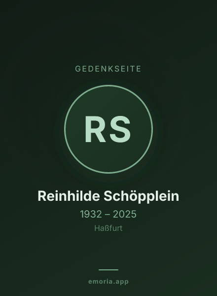 Gedenkportrait von Reinhilde Schöpplein