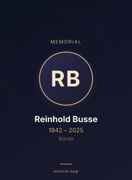 Memorial portrait of Reinhold Busse