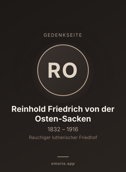 Gedenkportrait von Reinhold Friedrich von der Osten-Sacken