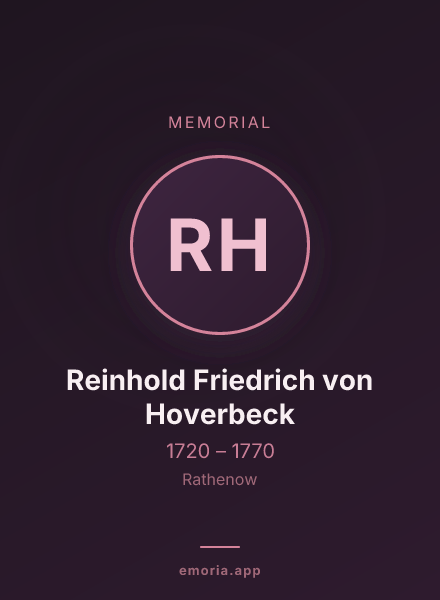 Memorial portrait of Reinhold Friedrich von Hoverbeck
