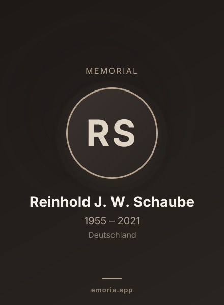 Memorial portrait of Reinhold J. W. Schaube