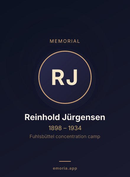 Memorial portrait of Reinhold Jürgensen