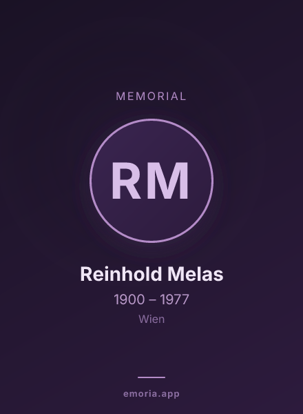 Memorial portrait of Reinhold Melas