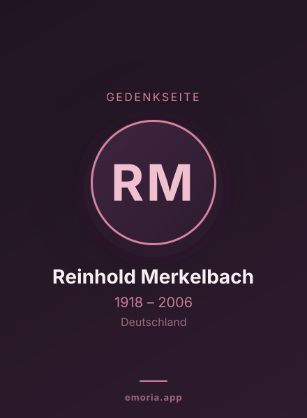 Gedenkportrait von Reinhold Merkelbach
