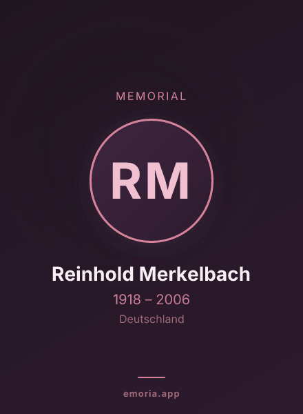 Memorial portrait of Reinhold Merkelbach