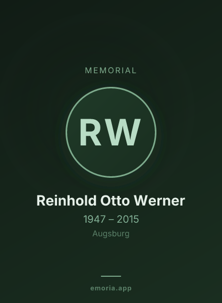 Memorial portrait of Reinhold Otto Werner