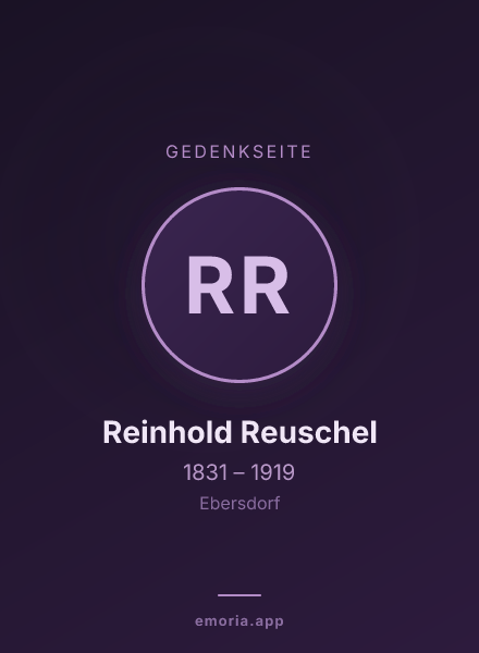 Gedenkportrait von Reinhold Reuschel