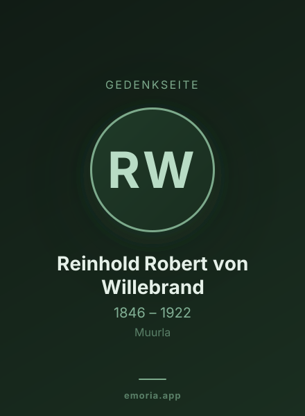 Gedenkportrait von Reinhold Robert von Willebrand