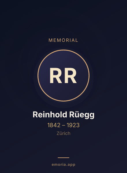 Memorial portrait of Reinhold Rüegg