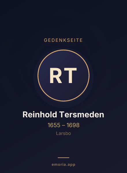 Gedenkportrait von Reinhold Tersmeden
