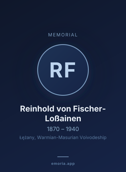 Memorial portrait of Reinhold von Fischer-Loßainen