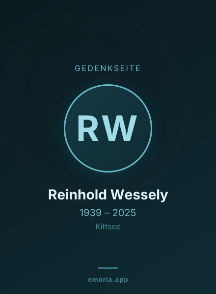Gedenkportrait von Reinhold Wessely