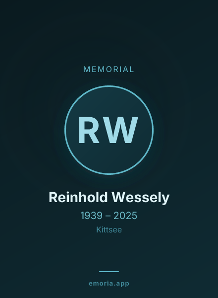 Memorial portrait of Reinhold Wessely