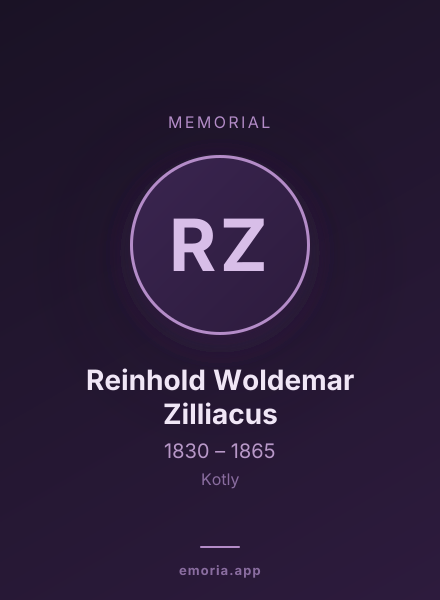 Memorial portrait of Reinhold Woldemar Zilliacus