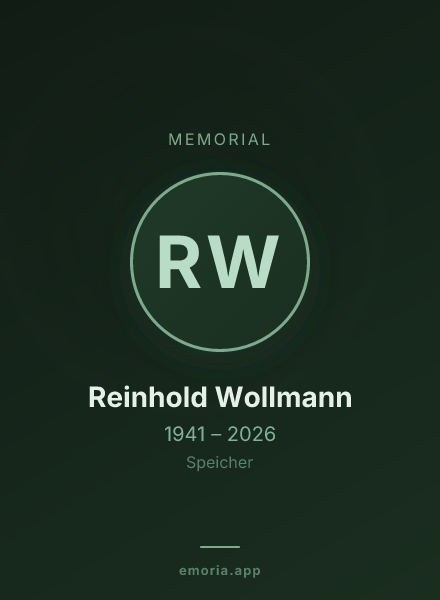 Memorial portrait of Reinhold Wollmann
