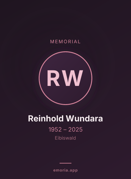 Memorial portrait of Reinhold Wundara