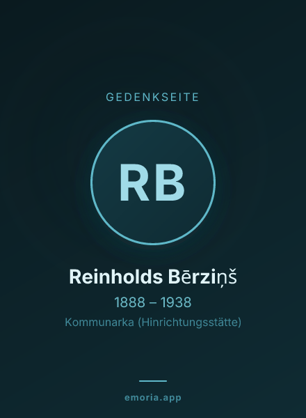 Gedenkportrait von Reinholds Bērziņš