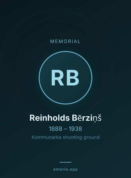 Memorial portrait of Reinholds Bērziņš