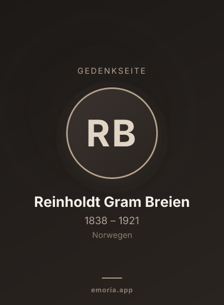 Gedenkportrait von Reinholdt Gram Breien