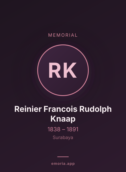 Memorial portrait of Reinier Francois Rudolph Knaap