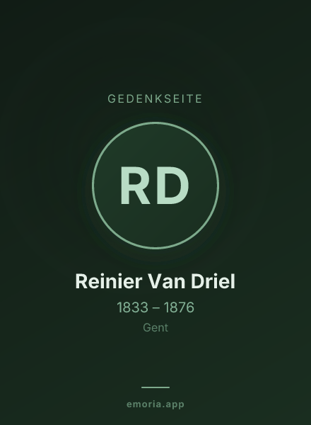 Gedenkportrait von Reinier Van Driel