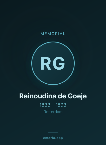 Memorial portrait of Reinoudina de Goeje