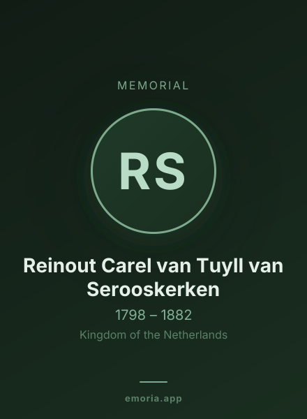Memorial portrait of Reinout Carel van Tuyll van Serooskerken