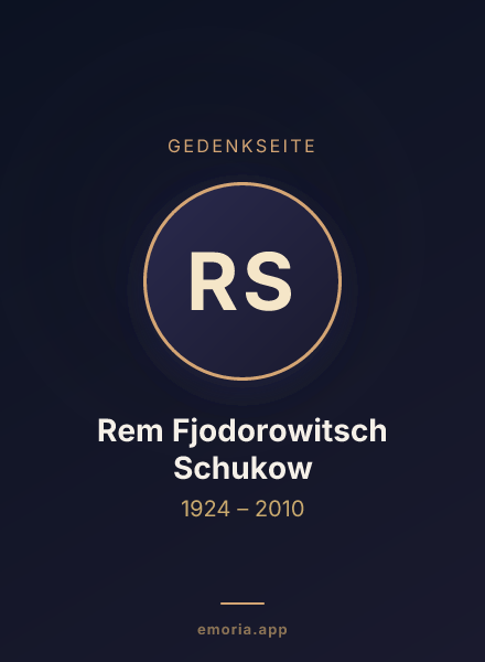 Gedenkportrait von Rem Fjodorowitsch Schukow