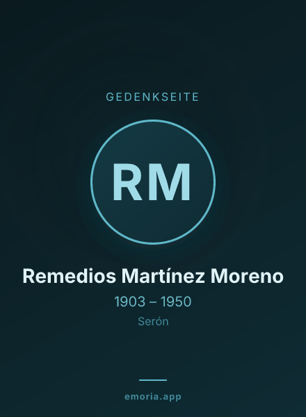 Gedenkportrait von Remedios Martínez Moreno