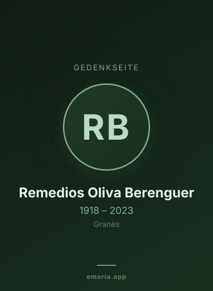 Gedenkportrait von Remedios Oliva Berenguer