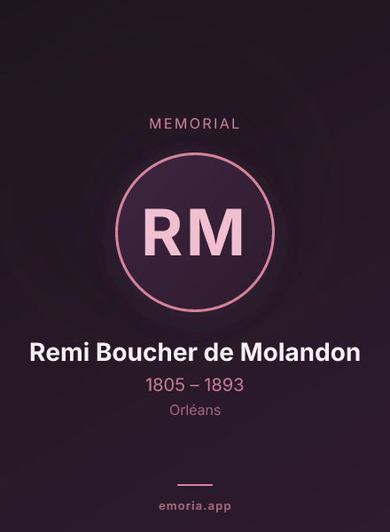 Memorial portrait of Remi Boucher de Molandon
