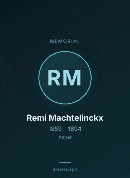 Memorial portrait of Remi Machtelinckx