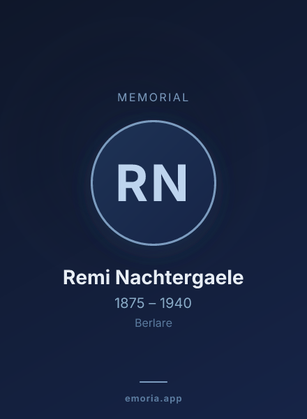 Memorial portrait of Remi Nachtergaele