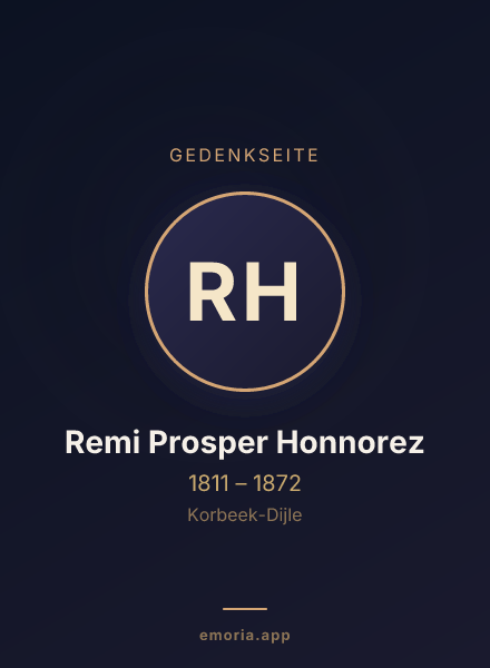 Gedenkportrait von Remi Prosper Honnorez