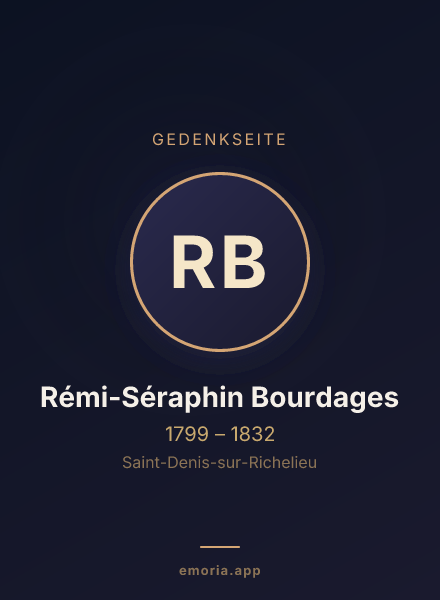 Gedenkportrait von Rémi-Séraphin Bourdages