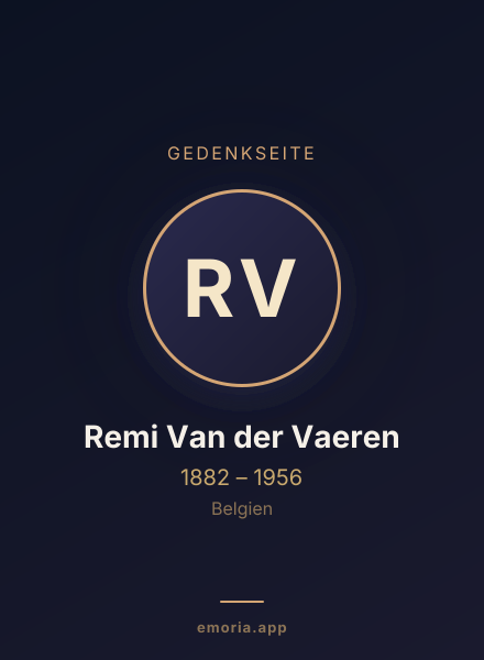 Gedenkportrait von Remi Van der Vaeren