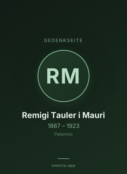 Gedenkportrait von Remigi Tauler i Mauri