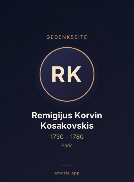 Gedenkportrait von Remigijus Korvin Kosakovskis