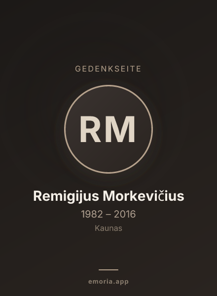 Gedenkportrait von Remigijus Morkevičius