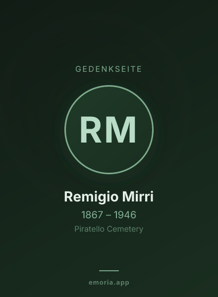 Gedenkportrait von Remigio Mirri
